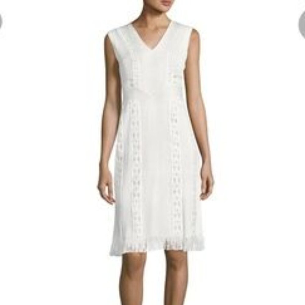 Kobi Halperin | Amani Fringe Hem Dress in White - Picture 8 of 8